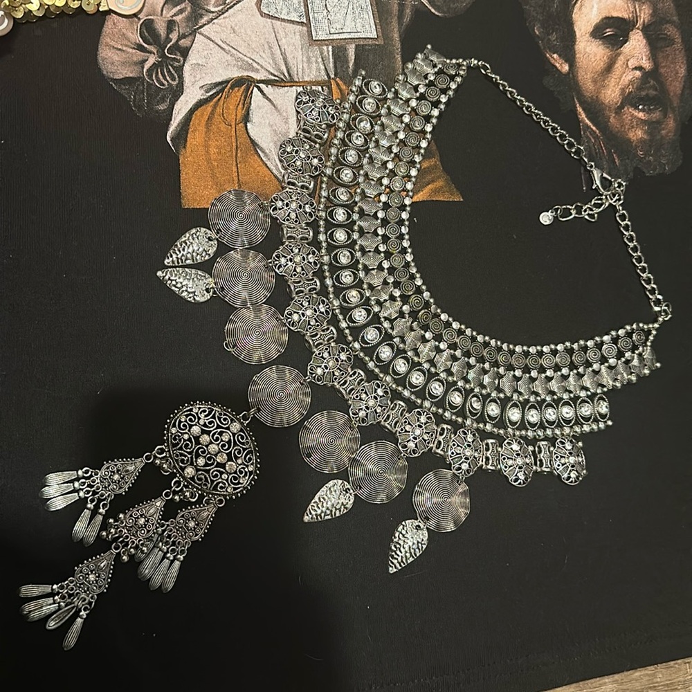 Dreamcatcher statement necklace